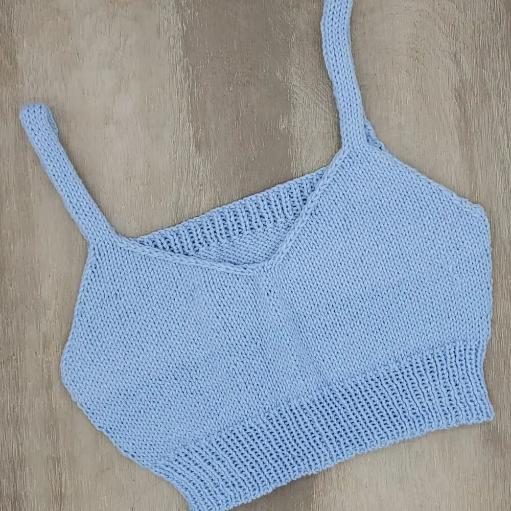 Handmade knit super comfy bralette crop‎ top - Picture 2 of 5
